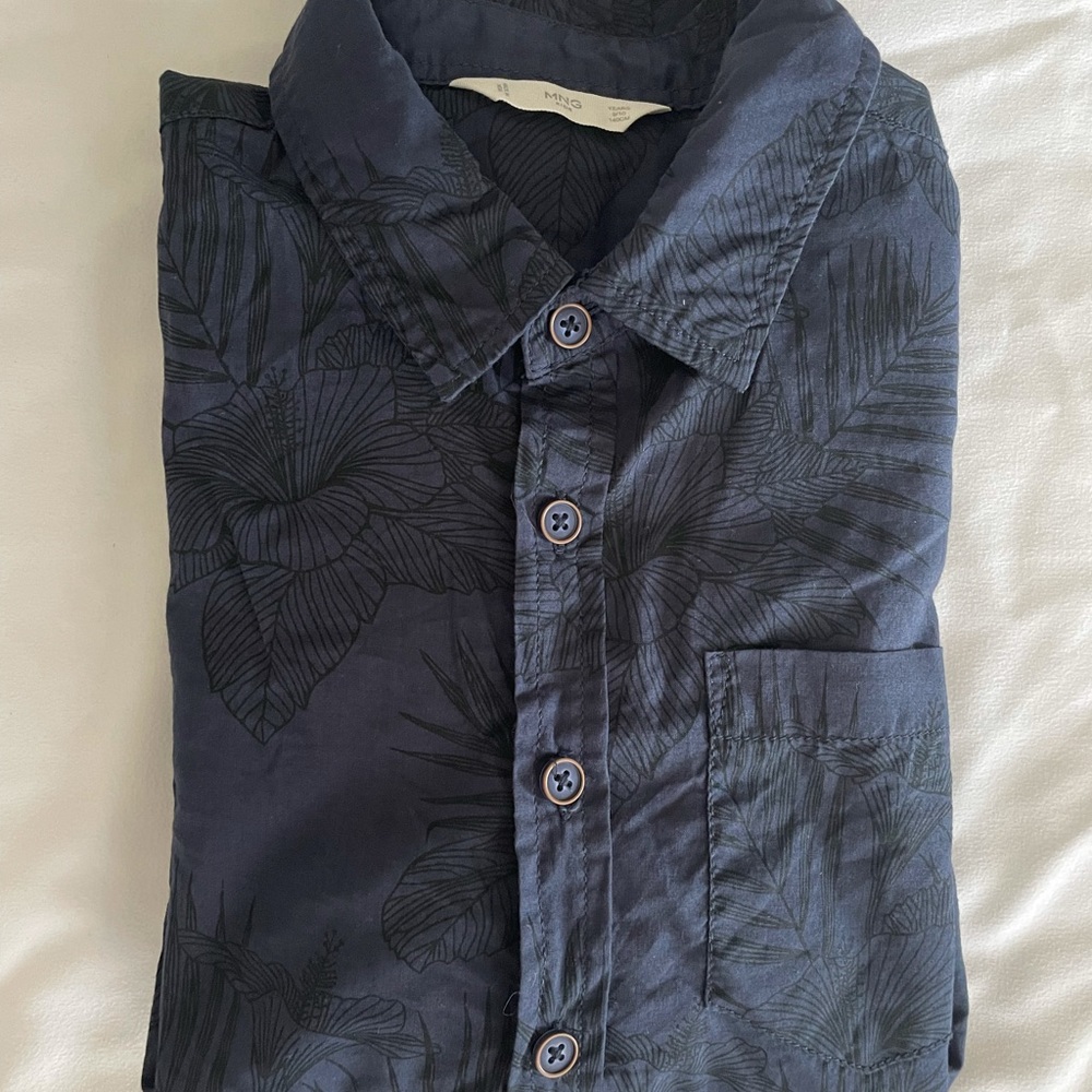 MNG Kids Blue Button Down Sz 9/10